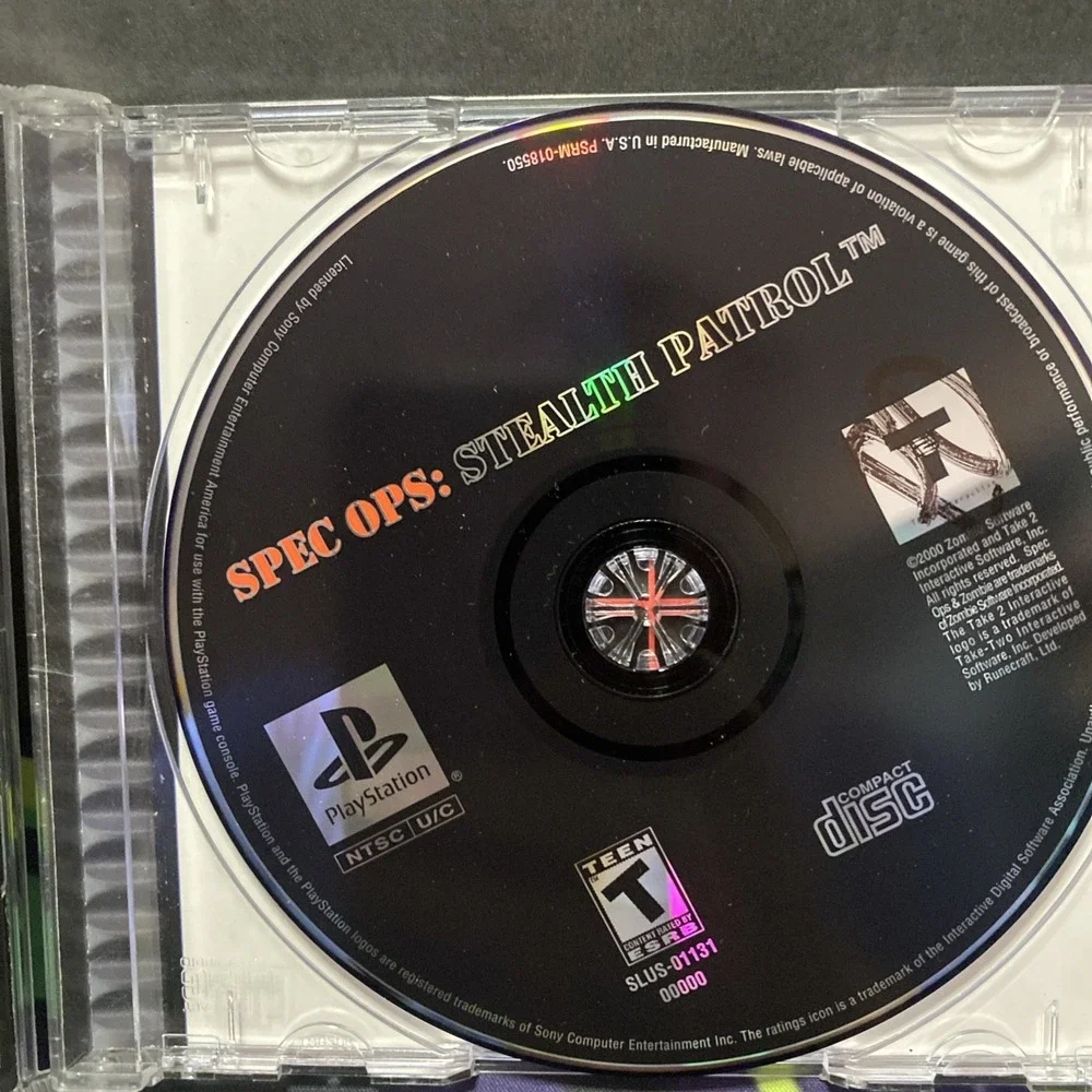 Spec OPS Stealth Patrol PS1 PlayStation 1 Black Label Complete w/ Manual Tested